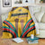 Mozambique Blanket with Yellow Red Green Swirl Design and Independence Day - Wonder Print Shop