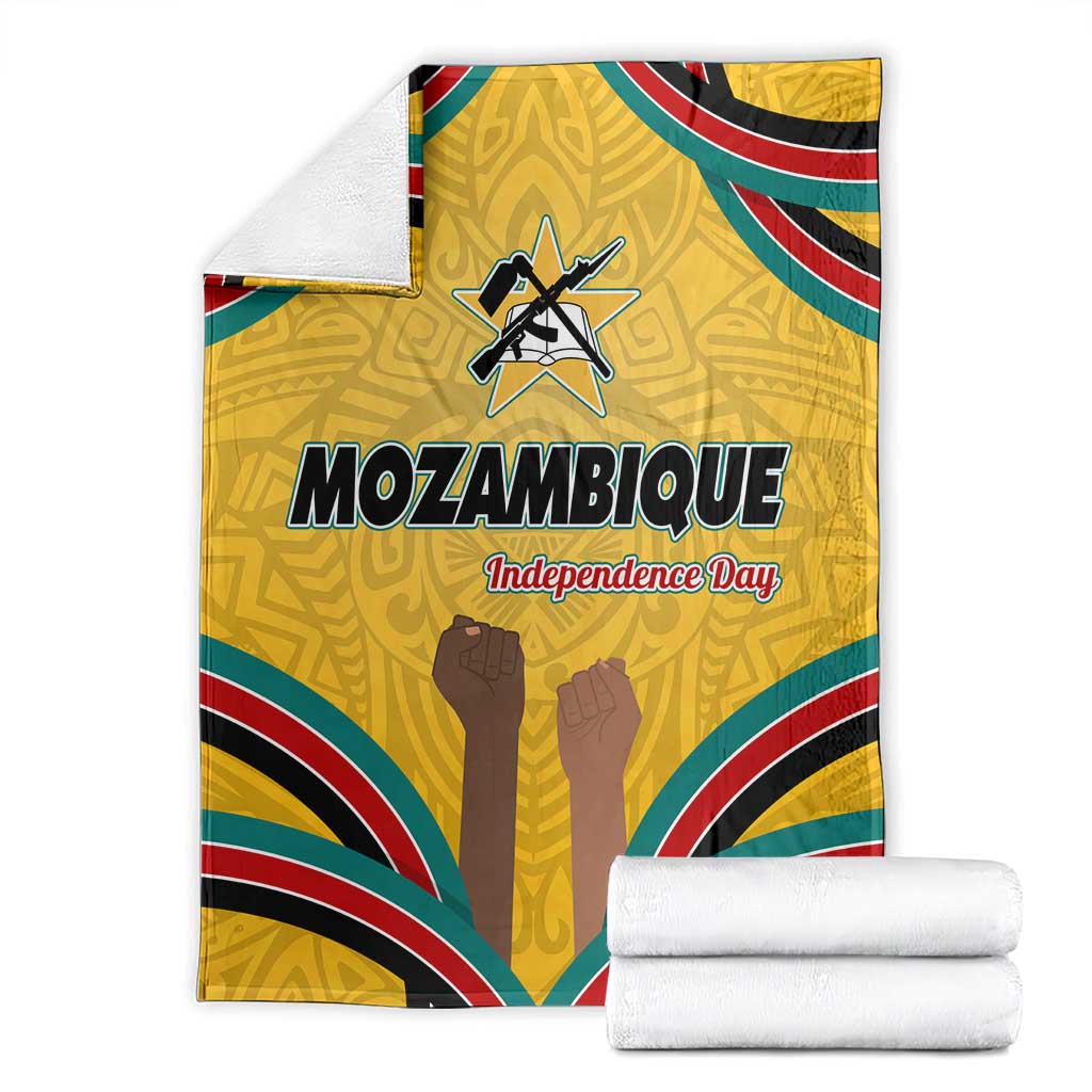 Mozambique Blanket with Yellow Red Green Swirl Design and Independence Day - Wonder Print Shop