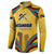 Mozambique Button Sweatshirt with Yellow Red Green Swirl Design and Independence Day - Wonder Print Shop