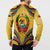 Mozambique Button Sweatshirt with Yellow Red Green Swirl Design and Independence Day - Wonder Print Shop