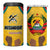 Mozambique 4 in 1 Can Cooler Tumbler with Yellow Red Green Swirl Design and Independence Day - Wonder Print Shop