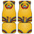 Mozambique Car Mats with Yellow Red Green Swirl Design and Independence Day - Wonder Print Shop