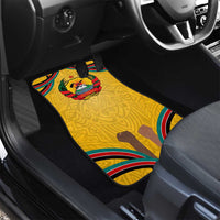 Mozambique Car Mats with Yellow Red Green Swirl Design and Independence Day - Wonder Print Shop