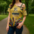 Mozambique Cross Shoulder Shirt with Yellow Red Green Swirl Design and Independence Day - Wonder Print Shop