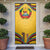 Mozambique Door Cover with Yellow Red Green Swirl Design and Independence Day - Wonder Print Shop