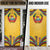 Mozambique Door Cover with Yellow Red Green Swirl Design and Independence Day - Wonder Print Shop