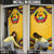 Mozambique Door Cover with Yellow Red Green Swirl Design and Independence Day - Wonder Print Shop