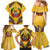 Mozambique Family Matching Mermaid Dress and Hawaiian Shirt with Yellow Red Green Swirl Design and Independence Day - Wonder Print Shop