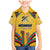 Mozambique Family Matching Mermaid Dress and Hawaiian Shirt with Yellow Red Green Swirl Design and Independence Day - Wonder Print Shop