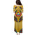 Mozambique Family Matching Puletasi and Hawaiian Shirt with Yellow Red Green Swirl Design and Independence Day - Wonder Print Shop