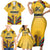 Mozambique Family Matching Short Sleeve Bodycon Dress and Hawaiian Shirt with Yellow Red Green Swirl Design and Independence Day - Wonder Print Shop