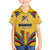 Mozambique Family Matching Short Sleeve Bodycon Dress and Hawaiian Shirt with Yellow Red Green Swirl Design and Independence Day - Wonder Print Shop