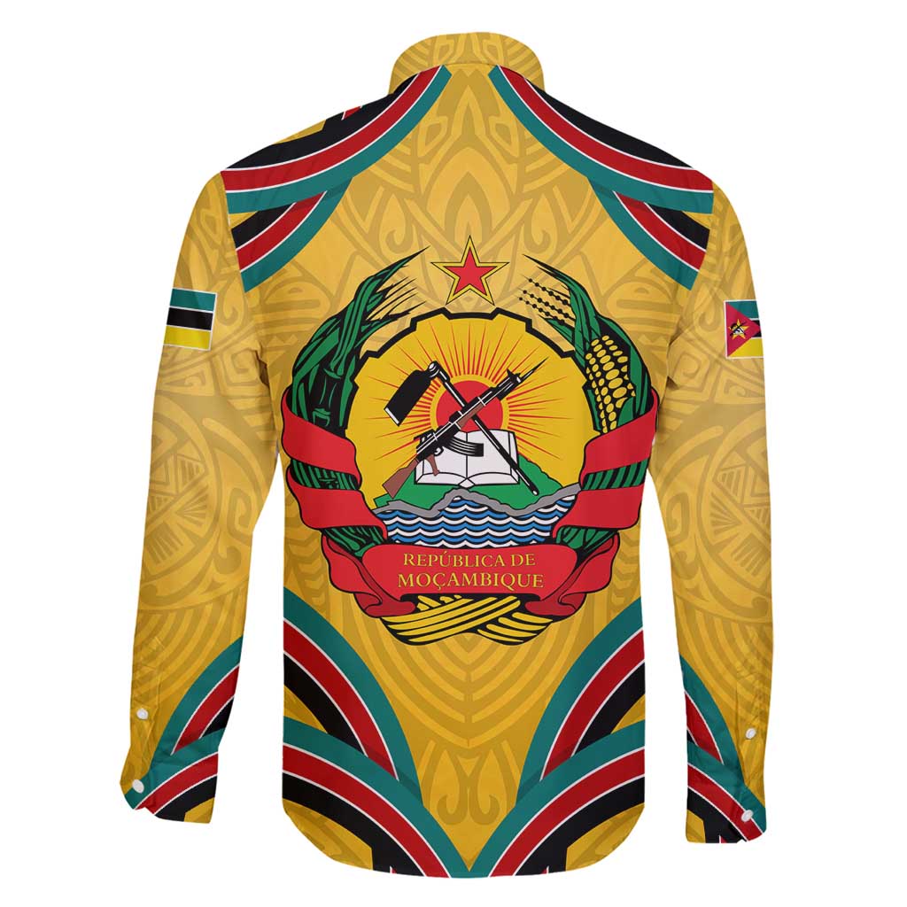 Mozambique Family Matching Summer Maxi Dress and Hawaiian Shirt with Yellow Red Green Swirl Design and Independence Day - Wonder Print Shop