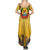 Mozambique Family Matching Summer Maxi Dress and Hawaiian Shirt with Yellow Red Green Swirl Design and Independence Day - Wonder Print Shop