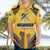 Mozambique Hawaiian Shirt with Yellow Red Green Swirl Design and Independence Day - Wonder Print Shop