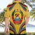 Mozambique Hawaiian Shirt with Yellow Red Green Swirl Design and Independence Day - Wonder Print Shop