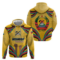 Mozambique Hoodie with Yellow Red Green Swirl Design and Independence Day - Wonder Print Shop