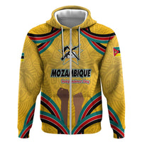 Mozambique Hoodie with Yellow Red Green Swirl Design and Independence Day - Wonder Print Shop