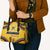 Mozambique Leather Bag with Yellow Red Green Swirl Design and Independence Day - Wonder Print Shop