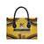 Mozambique Leather Bag with Yellow Red Green Swirl Design and Independence Day - Wonder Print Shop