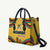 Mozambique Leather Bag with Yellow Red Green Swirl Design and Independence Day - Wonder Print Shop