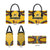 Mozambique Leather Bag with Yellow Red Green Swirl Design and Independence Day - Wonder Print Shop