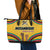 Mozambique Leather Tote Bag with Yellow Red Green Swirl Design and Independence Day - Wonder Print Shop