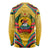 Mozambique Long Sleeve Shirt with Yellow Red Green Swirl Design and Independence Day - Wonder Print Shop