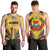 Mozambique Men Tank Top with Yellow Red Green Swirl Design and Independence Day - Wonder Print Shop