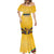 Mozambique Mermaid Dress with Yellow Red Green Swirl Design and Independence Day - Wonder Print Shop