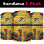 Mozambique Neck Gaiter with Yellow Red Green Swirl Design and Independence Day TS04