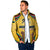 Mozambique Padded Jacket with Yellow Red Green Swirl Design and Independence Day - Wonder Print Shop