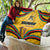 Mozambique Quilt with Yellow Red Green Swirl Design and Independence Day - Wonder Print Shop