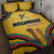 Mozambique Quilt Bed Set with Yellow Red Green Swirl Design and Independence Day - Wonder Print Shop
