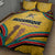Mozambique Quilt Bed Set with Yellow Red Green Swirl Design and Independence Day - Wonder Print Shop