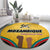Mozambique Round Carpet with Yellow Red Green Swirl Design and Independence Day - Wonder Print Shop