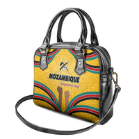 Mozambique Shoulder Handbag with Yellow Red Green Swirl Design and Independence Day - Wonder Print Shop