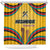 Mozambique Shower Curtain with Yellow Red Green Swirl Design and Independence Day - Wonder Print Shop