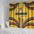 Mozambique Shower Curtain with Yellow Red Green Swirl Design and Independence Day - Wonder Print Shop