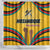 Mozambique Shower Curtain with Yellow Red Green Swirl Design and Independence Day - Wonder Print Shop