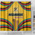 Mozambique Shower Curtain with Yellow Red Green Swirl Design and Independence Day - Wonder Print Shop