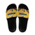 Mozambique Slide Sandals with Yellow Red Green Swirl Design and Independence Day - Wonder Print Shop