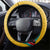 Mozambique Steering Wheel Cover with Yellow Red Green Swirl Design and Independence Day - Wonder Print Shop