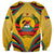 Mozambique Sweatshirt with Yellow Red Green Swirl Design and Independence Day - Wonder Print Shop