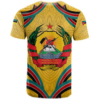 Mozambique T Shirt with Yellow Red Green Swirl Design and Independence Day - Wonder Print Shop