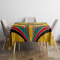 Mozambique Tablecloth with Yellow Red Green Swirl Design and Independence Day - Wonder Print Shop