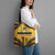 Mozambique Tote Bag with Yellow Red Green Swirl Design and Independence Day - Wonder Print Shop