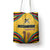 Mozambique Tote Bag with Yellow Red Green Swirl Design and Independence Day - Wonder Print Shop