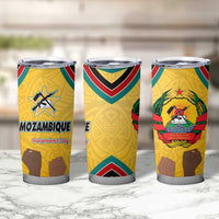 Mozambique Tumbler Cup with Yellow Red Green Swirl Design and Independence Day - Wonder Print Shop
