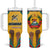 Mozambique Tumbler With Handle with Yellow Red Green Swirl Design and Independence Day - Wonder Print Shop